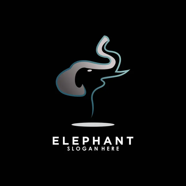 Diseño Ilustración Del Logotipo Del Elefante Con Concepto Creativo Vector — Archivo Imágenes Vectoriales