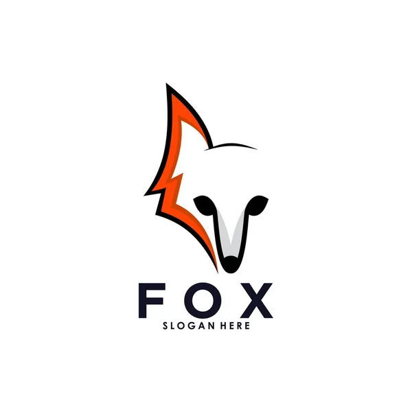 Fox Logo Ilustrační Design Kreativním Konceptem Prémiový Vektor — Stockový vektor