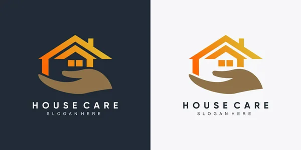 Green House Logo Design Modern Creative Concept Premium Vector — Stock Vector
