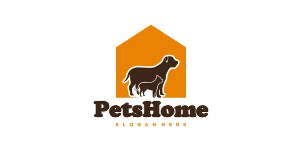 Σχεδιασμός Λογότυπου Κατοικίδιων Ζώων Σύγχρονη Έννοια Premium Vector — Διανυσματικό Αρχείο