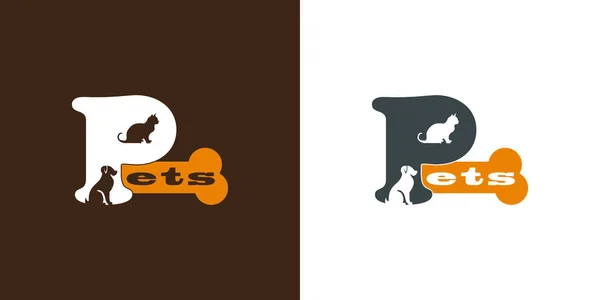 Σχεδιασμός Λογότυπου Κατοικίδιων Ζώων Σύγχρονη Έννοια Premium Vector — Διανυσματικό Αρχείο