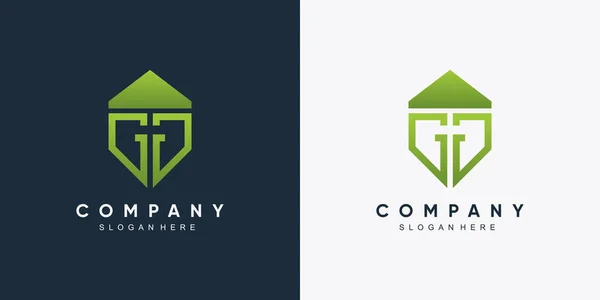 Modelo Design Logotipo Monograma Para Negócios Com Letra Inicial Conceito —  Vetores de Stock