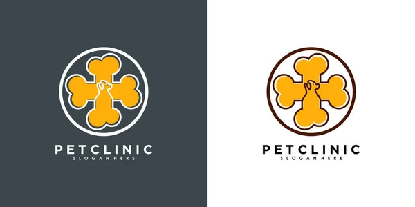 Σχεδιασμός Λογότυπου Κλινικής Κατοικίδιων Ζώων Σύγχρονη Έννοια Premium Vector — Διανυσματικό Αρχείο