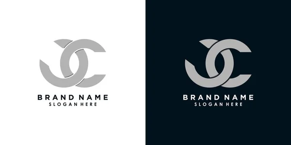 Buchstabe Und Logo Design Vektor Mit Symbolschild Kreativ — Stockvektor