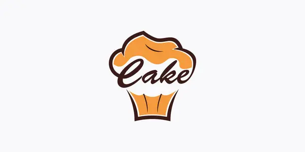 Cake Logo Design Vector Creative Concept Your Cake Shop — Stock Vector