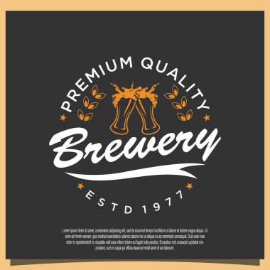Yaratıcı konseptli bira cam logosu tasarımı