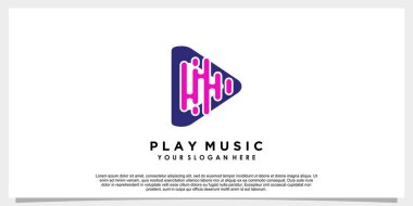 müzik logosu tasarlamak yaratıcı kavram ile soyut