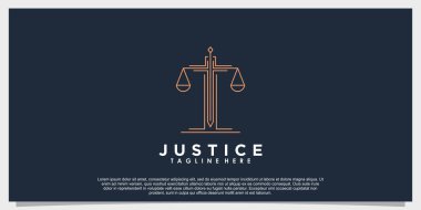 Yaratıcı kavramlı adalet logosu tasarımı