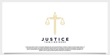 Yaratıcı kavramlı adalet logosu tasarımı