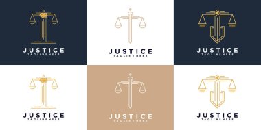 Yaratıcı konseptle adalet logosu dizaynı