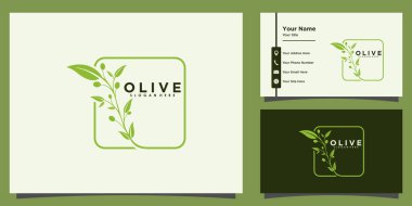 Zeytin yağı logosu tasarımı ve kartviziti