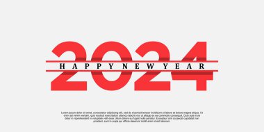 2024 mutlu yeni yıl logosu tasarımı