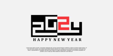 2024 mutlu yeni yıl logosu tasarımı