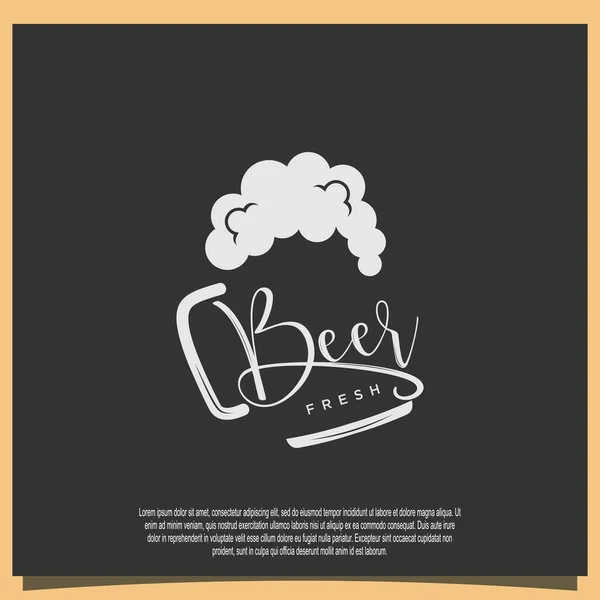 Craft Bierglas Logo Design Mit Kreativem Konzept — Stockvektor