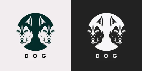 Köpek Logosu Tasarım Illüstrasyon Vektörü Kavramı — Stok Vektör
