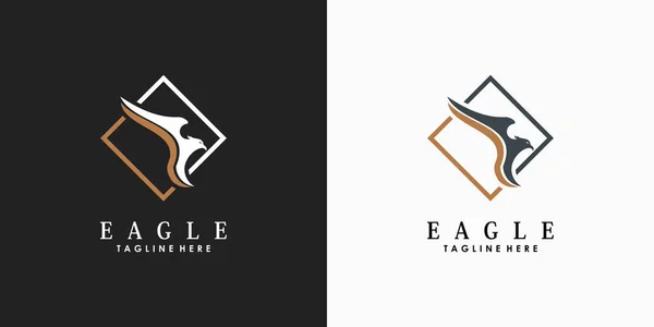 Cabeza Águila Logo Diseño Abstracto Con Concepto Creativo — Archivo Imágenes Vectoriales