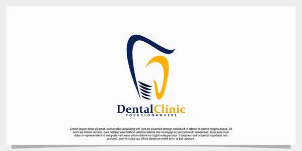 Clínica Odontológica Logotipo Design Modelo Ilustração — Vetor de Stock