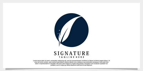 Plumas Ley Logotipo Diseño Con Concepto Abstracto — Vector de stock