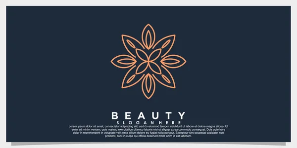 Schönheit Blume Logo Design Mit Blatt Abstrakten Konzept — Stockvektor