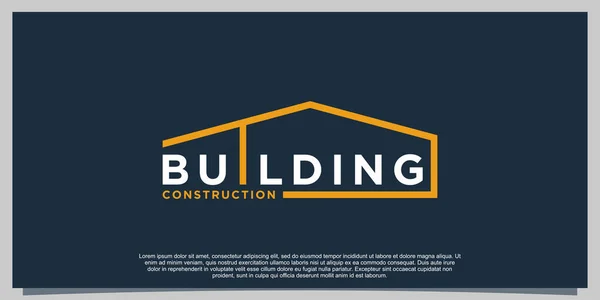 Gebäude Logo Design Illustration Mit Einfachen Kreativen — Stockvektor