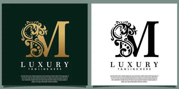 Luxus Logo Design Mit Anfangsbuchstabe — Stockvektor