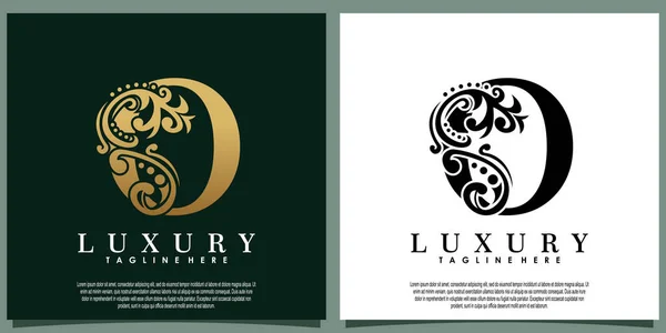 Design Logotipo Luxo Com Letra Inicial — Vetor de Stock