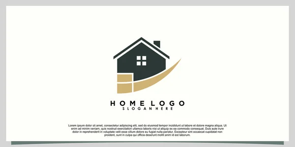 Projeto Logotipo Casa Com Conceito Moderno — Vetor de Stock