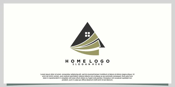 Hem Logotyp Design Med Modernt Koncept — Stock vektor
