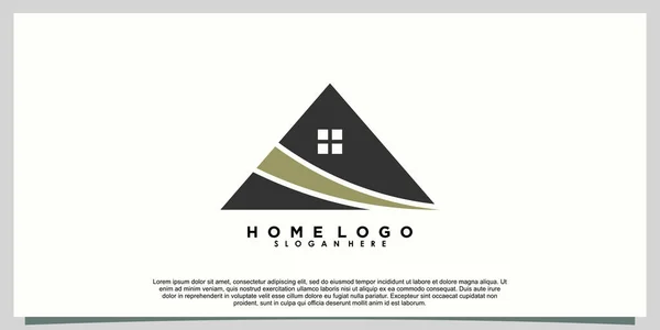 Diseño Del Logotipo Del Hogar Con Concepto Moderno — Archivo Imágenes Vectoriales