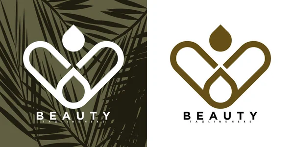 Logotipo Beleza Spa Com Conceito Gradiente — Vetor de Stock