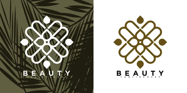 Logotipo Beleza Spa Com Conceito Gradiente — Vetor de Stock