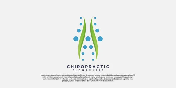 Chiropractie Logo Design Met Creatief Concept — Stockvector
