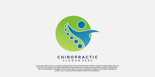Chiropractie Logo Design Met Creatief Concept — Stockvector