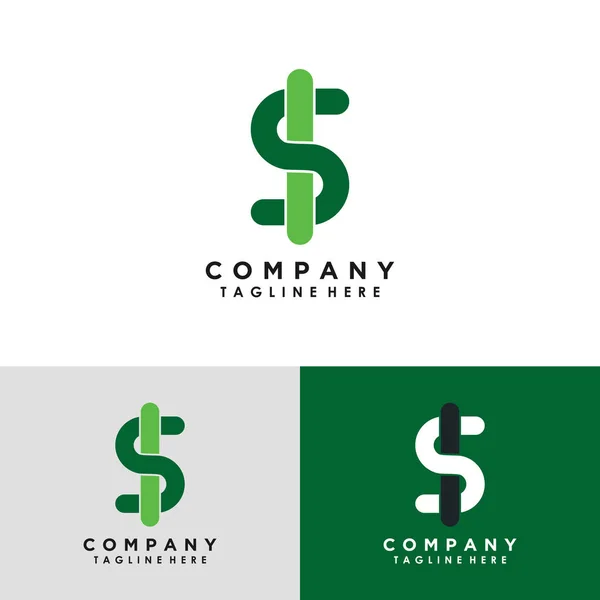 Projekt Logo Pieniądze Literą Kreatywnej Koncepcji — Wektor stockowy