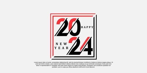 2024 Новым Годом Дизайн Логотипа 2024 Номер Векторной Иллюстрации — стоковый вектор