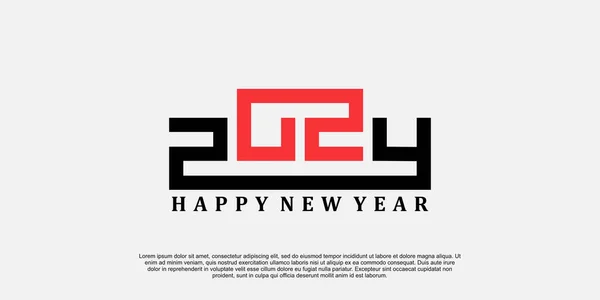 2024 Heureux Nouveau Logo Année — Image vectorielle