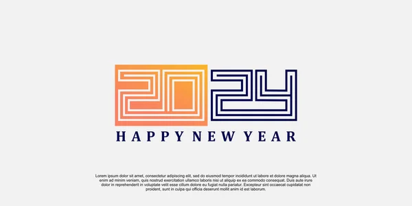 2024 Heureux Nouveau Logo Année — Image vectorielle
