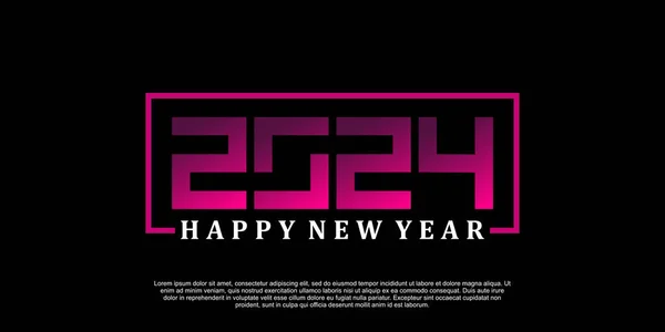 2024 Šťastný Nový Rok Design Loga — Stockový vektor
