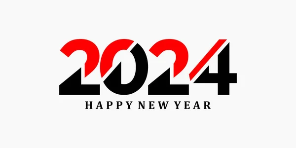 2024 Новым Годом Дизайн Логотипа — стоковый вектор