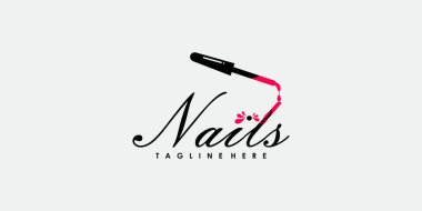 güzellik ojeli logo tasarımı modern konsept ile