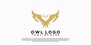 owl logo design with simple concept clipart