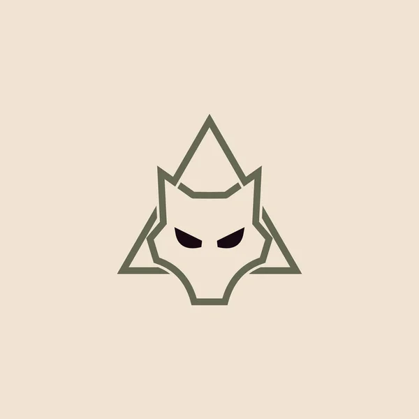 シンプルなコンセプトのオオカミのロゴデザイン — ストックベクタ