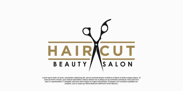 Kosmetický Salon Vlasy Střih Logo Design Kreativní Koncept — Stockový vektor