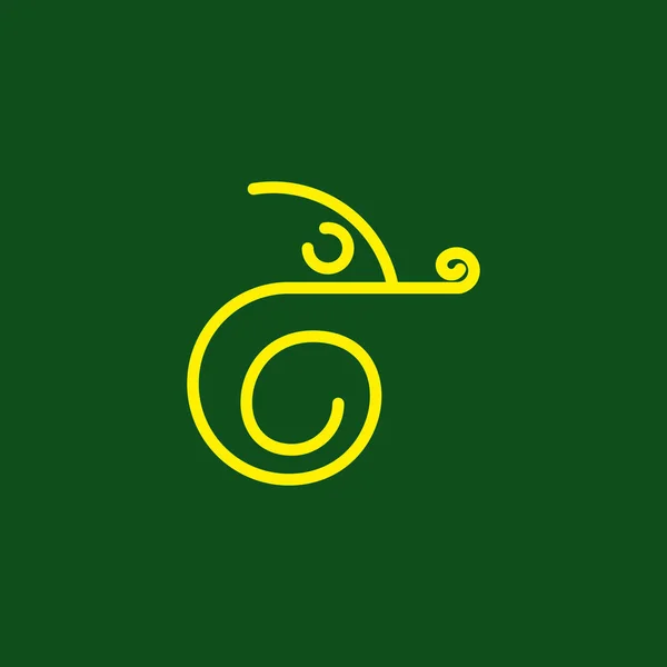 Chameleon Logo Desain Dengan Konsep Modern - Stok Vektor