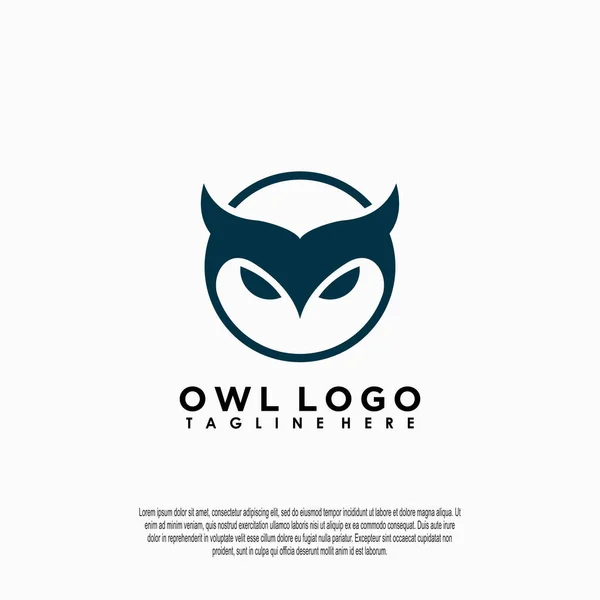 Design Logotipo Coruja Com Conceito Simples — Vetor de Stock