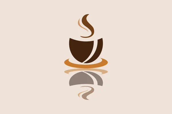 Café Logo Diseño Vector Ilustración — Archivo Imágenes Vectoriales