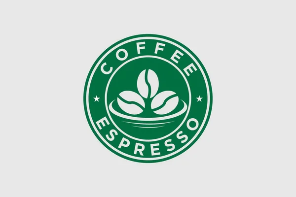 咖啡标志设计矢量插画 — 图库矢量图片
