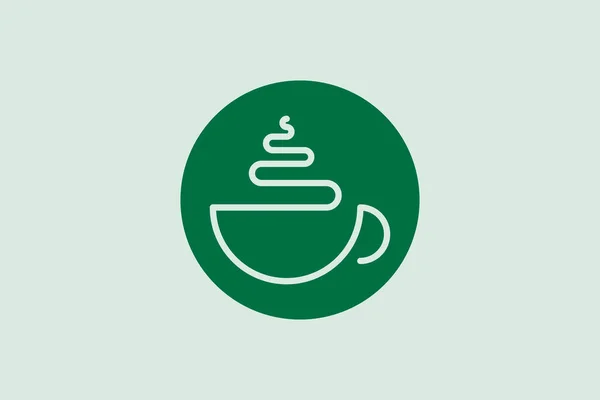Café Logo Diseño Vector Ilustración — Vector de stock