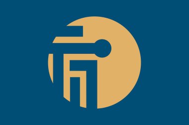 Adalet hukuku logosu tasarım vektör çizimi