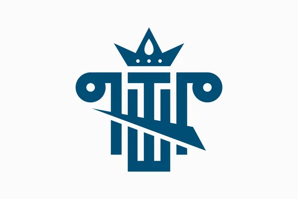Derecho Justicia Logotipo Diseño Vector Ilustración — Vector de stock